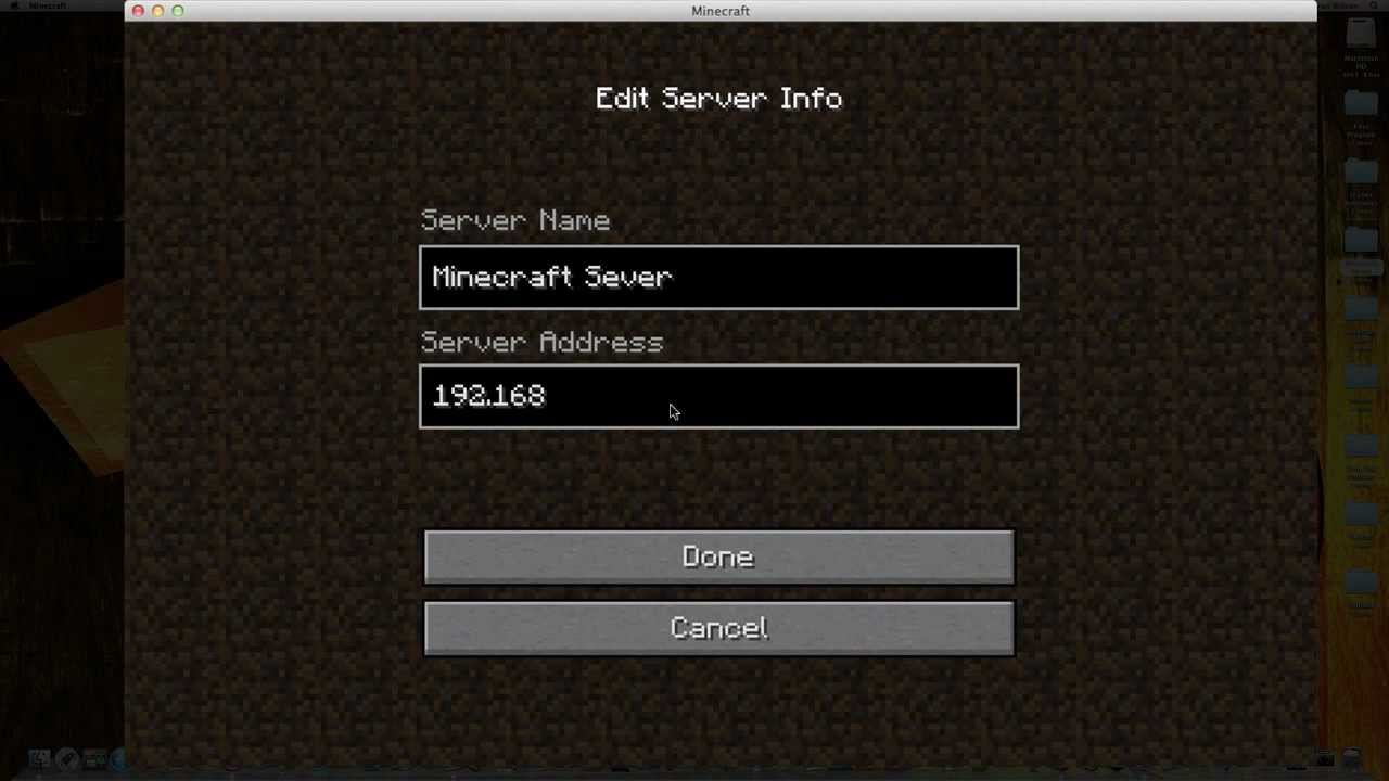 Minecraft server for mac